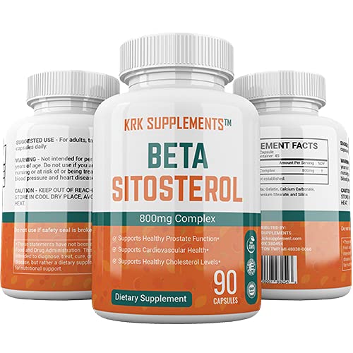 KRK SUPPLEMENTS Bundle Combo for 3 Total Bottles of Beta Sitosterol 800mg - AB Mystery