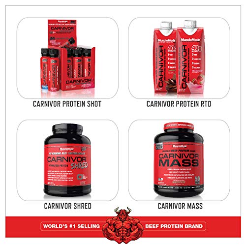 MuscleMeds Carnivor Bioengineered Beef Protein Isolate, Vanilla Caramel, 3.9 Pound - AB Mystery