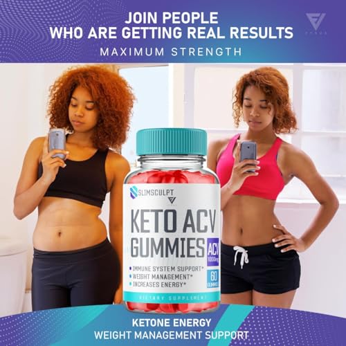 (2 Pack) Slimsculpt Keto ACV Gummies, Slim Sculpt Keto Gummies Drops Advanced Apple