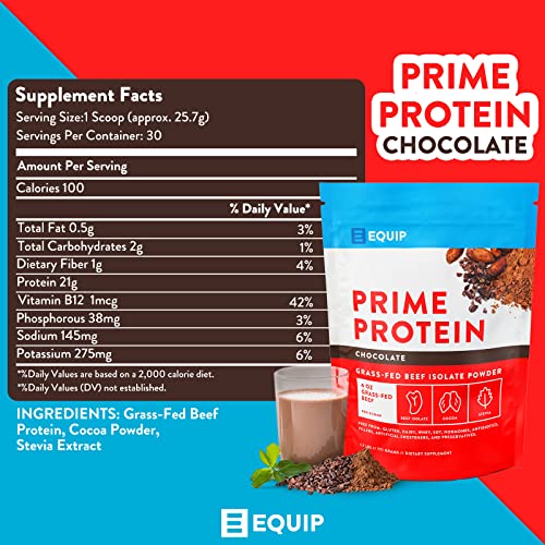 Equip Foods Prime Protein - Grass Fed Beef Protein Powder Isolate - Paleo and Keto - AB Mystery