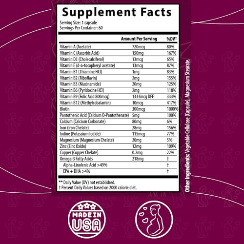 Morlux Naturals Prenatal Multivitamin, Prenatal Vitamin & Minerals Supplement for Before Morlux Naturals