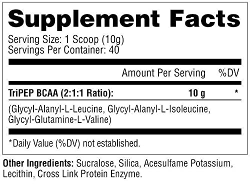 Metabolic Nutrition - TRIPEP - Tri-Peptide Branch Chain Amino Acid, BCAA Powder - AB Mystery