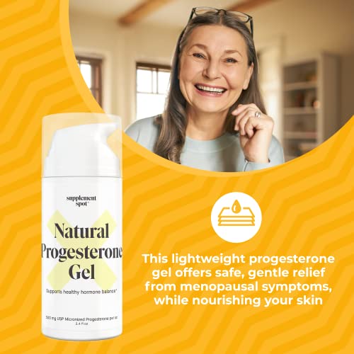 Supplement Spot Progesterone Gel for Women - Water Based USP Progesterone Gel - AB Mystery