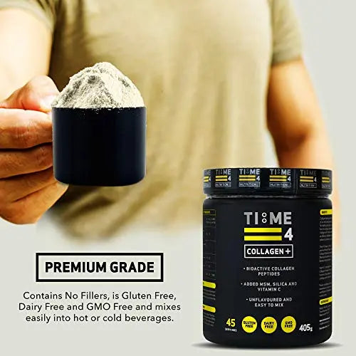 Time 4 Collagen + 45 Servings – Pure Hydrolysed Collagen Powder for Women & Men Time 4 Nutrition