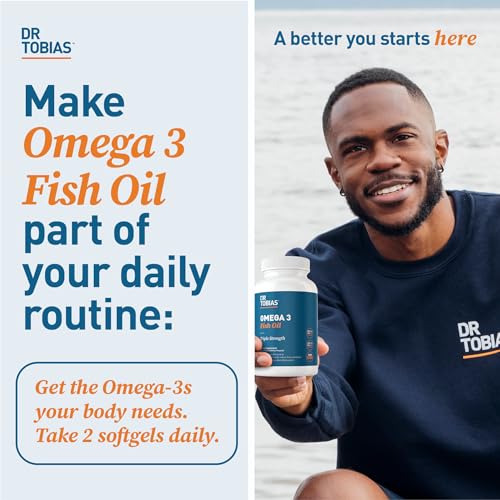 Dr. Tobias Omega 3 Fish Oil, 800 mg EPA 600 mg DHA Omega 3 Supplement for Heart - AB Mystery