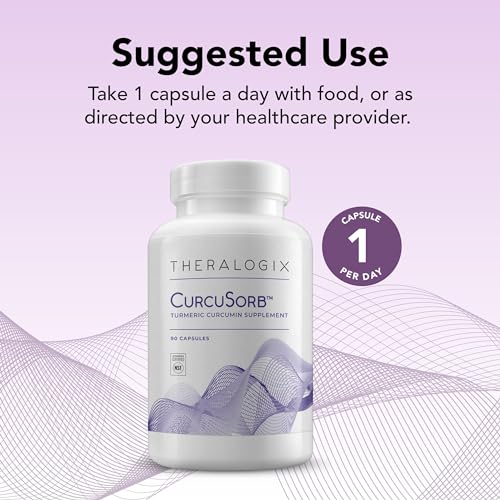 Theralogix CurcuSorb Turmeric Curcumin Supplement - 90-Day Supply - High-Absorption - AB Mystery