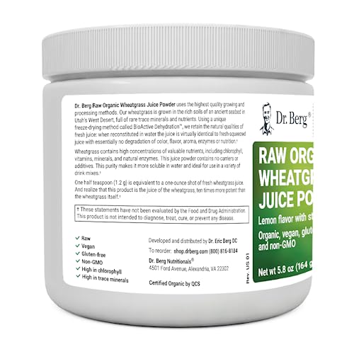 Dr. Berg USDA Certified Organic Green Powder Superfood (60 Servings) - Made with Raw - AB Mystery