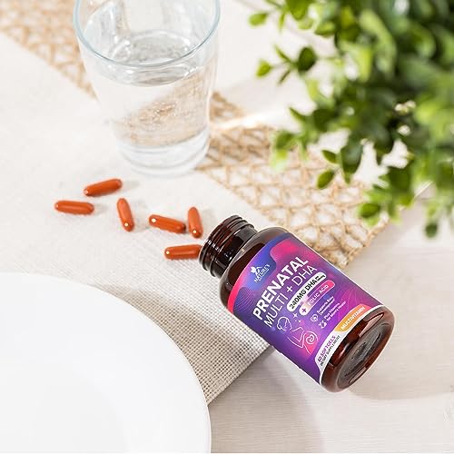 Women's Prenatal Multivitamin with Folic Acid & DHA, Prenatal Vitamins w/ Folate, Omega 3 Nature's Nutrition