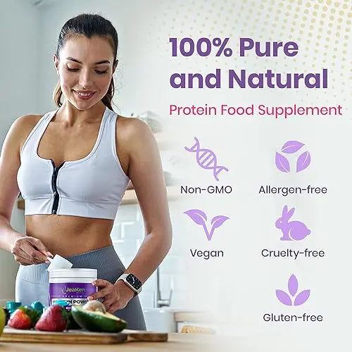 JeaKen - Unflavored Collagen Peptides Powder from Grass-Fed Bovine Sources - Sugar-Free Hydrolyzed Collagen - AB Mystery