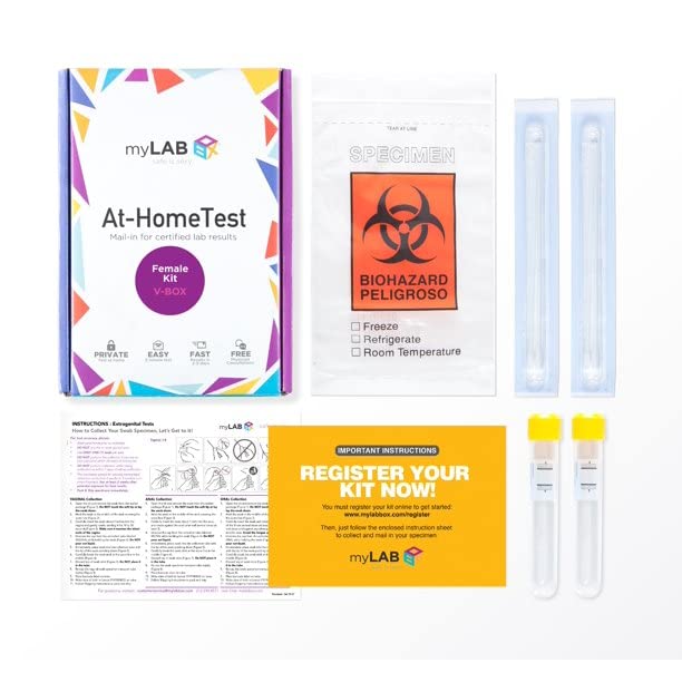 myLAB Box STD at Home Test for Yeast, Vaginal Health Combo CLIA Lab Certified Results - AB Mystery