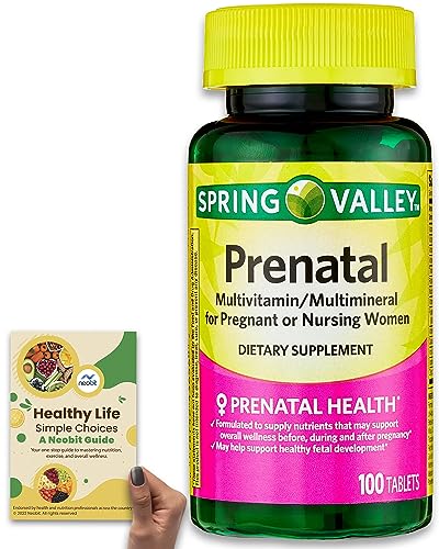 Spring Valley Prenatal Multivitamin/Multimineral, 100 Tablets, Nutritional Support 