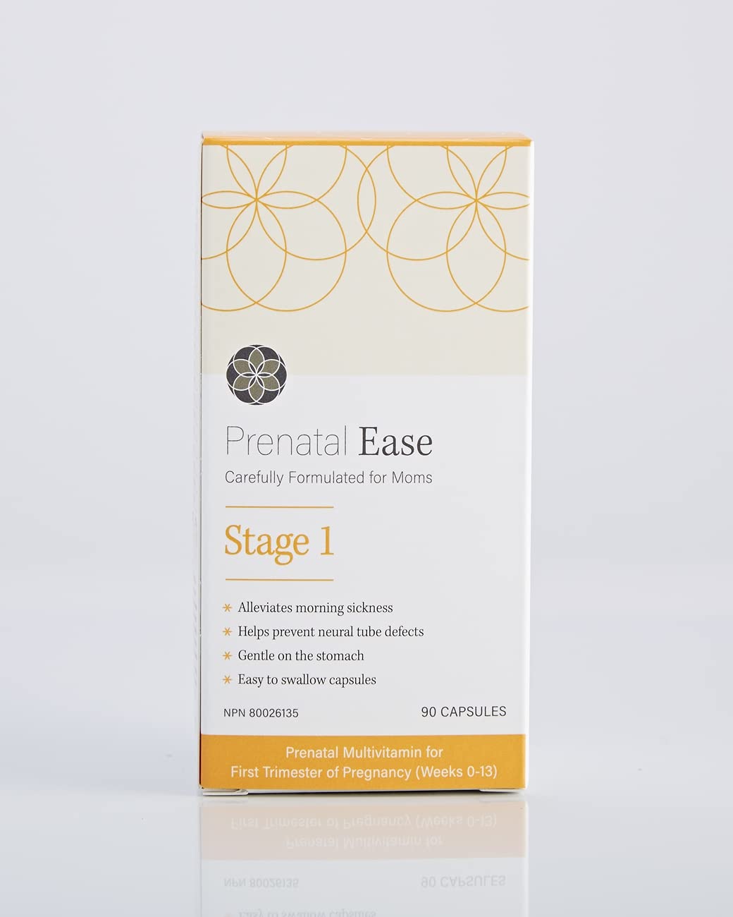 Prenatal Ease Stage 1, First Trimester Multivitamin, Contains Methylfolate, Premium Grade Ginger Prenatal Ease