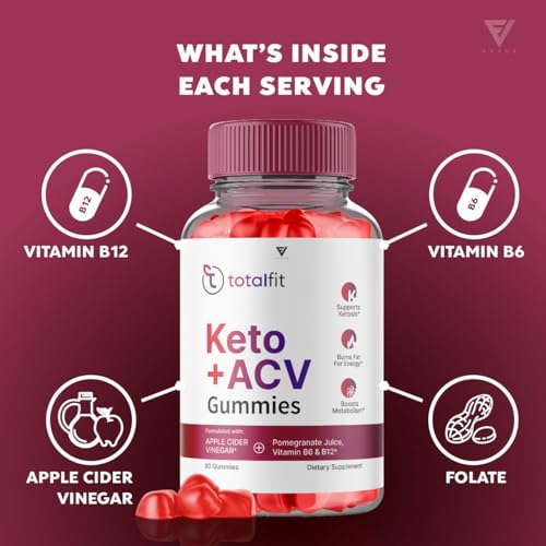 (2 Pack) Total Fit Keto ACV Gummies Advanced Weight Loss, Total Keto ACV Apple Cider