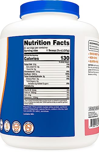 Nutricost Whey Protein Isolate (Strawberry Milkshake) 5LBS - AB Mystery