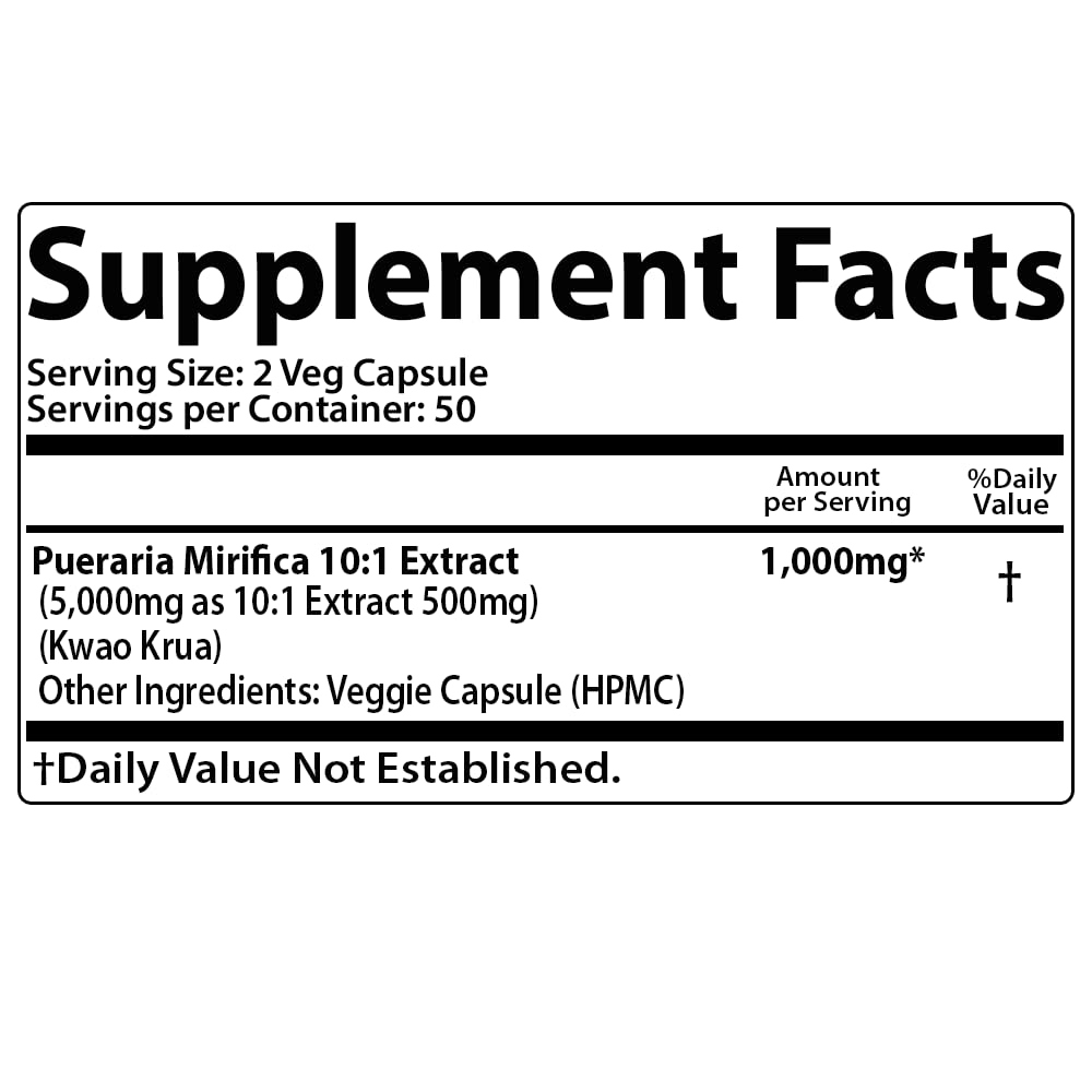 Feminizer Sex Change Pills by SMS, 100 Veggie Caps Pueraria Mirifica 1,000mg Pure - AB Mystery