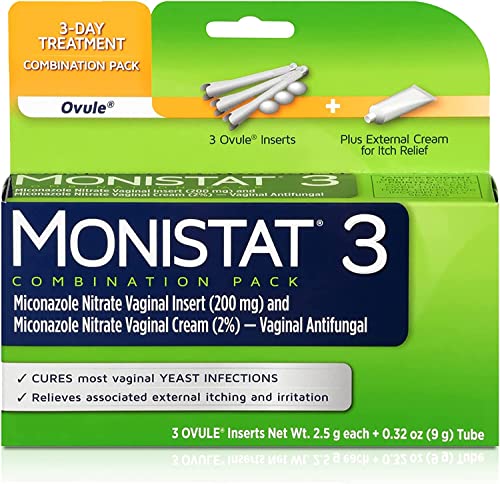 Monistat 3 Vaginal Antifungal Combination Pack - 3 Each, Pack of 2 - AB Mystery
