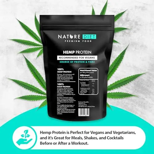 Nature Diet - Hemp Protein 1000g , Vegan , Protein Powder , Plant-Based Nature Diet