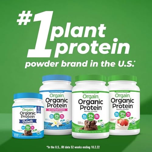 Orgain Organic Unflavored Vegan Protein Powder, Natural Unsweetened - 21g Plant Based - AB Mystery