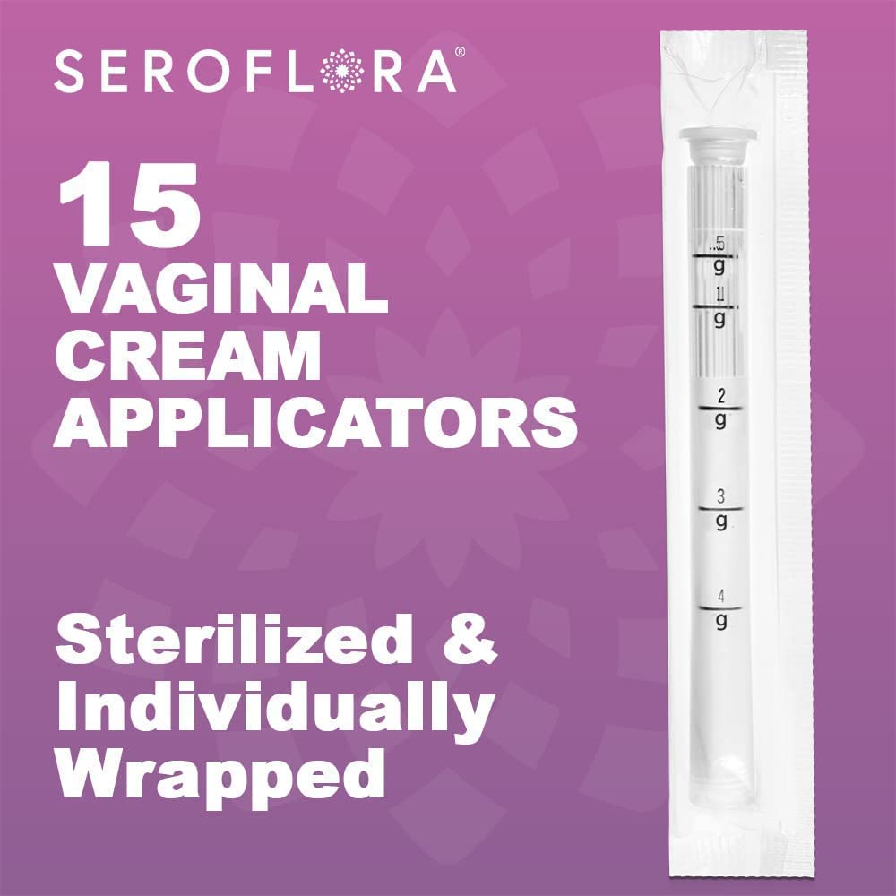 Seroflora Disposable Plastic Vaginal Applicators - Threaded End to Fit OTC Gels, Lubes or Creams Products - AB Mystery