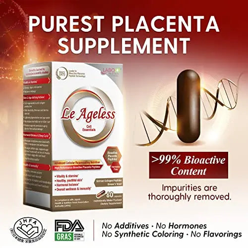 LABO Nutrition Le Ageless – Placenta Cell Rejuvenating Therapy from Japan – Enhanced with Collagen - AB Mystery