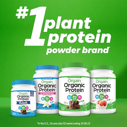 Orgain Organic Vegan Protein Powder, Iced Coffee - 21g Plant Based Protein, Gluten Free - AB Mystery