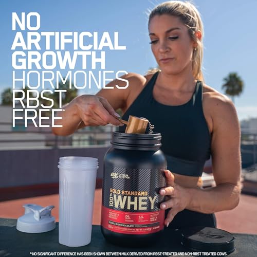Optimum Nutrition Gold Standard 100% Whey Protein Powder, Double Rich Chocolate - AB Mystery
