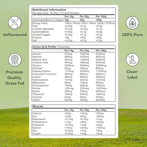 100% Pure Collagen Powder Protein Peptides - General Healthcare 300g Supplement General Healthcare