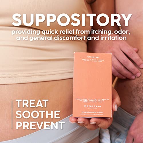MOMOTARO APOTHECA 14 Organic Vaginal Suppositories Alternative, Fast Acting, Alleviate Dryness - AB Mystery