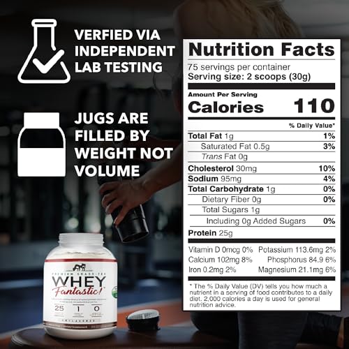 Whey Fantastic Unflavored - 100% Natural Grass Fed Whey Protein Powder - Unique 3 - AB Mystery