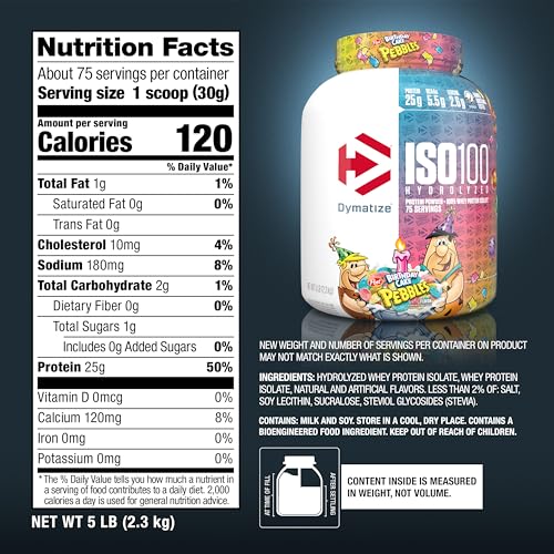 Dymatize ISO100 Hydrolyzed Protein Powder, 100% Whey Isolate Protein, 25g of Protein - AB Mystery