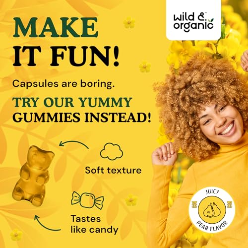 Wild & Organic Mullein Gummies - Daily Dietary Supplement for Respiratory, Digestive - AB Mystery