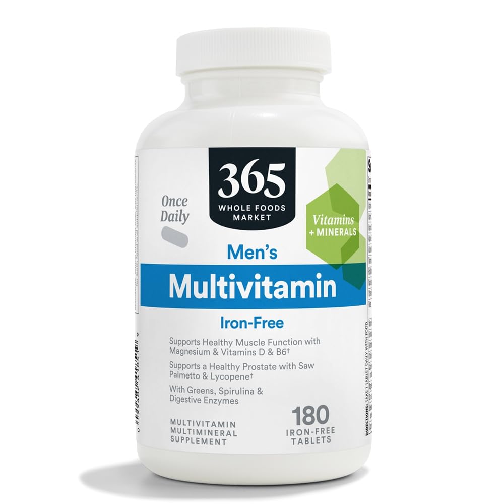365 by Whole Foods Market, Men's One Daily Multivitamin Tablets, 180 Count - AB Mystery