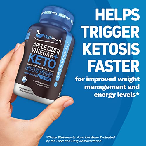 Herbtonics Apple Cider Vinegar Capsules Plus Keto BHB | Fat Burner & Weight Loss - AB Mystery