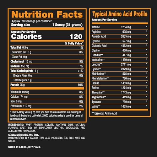 BPI Sports ISO HD Isolate Protein Vanilla Cookie, 76.8 oz - 69 Servings - AB Mystery