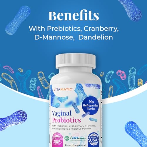Vitamatic Vaginal Probiotics 20 Billions for Women pH Balance & Odor Control - AB Mystery