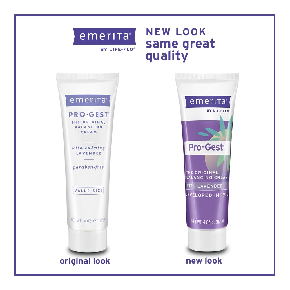 Emerita Pro-Gest Cream with Calming Lavender Oil, Original Balancing Cream with USP Progesterone - AB Mystery