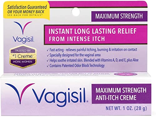 Vagisil Medicated Anti-Itch Creme Maximum Strength - 1oz, Pack of 5 - AB Mystery
