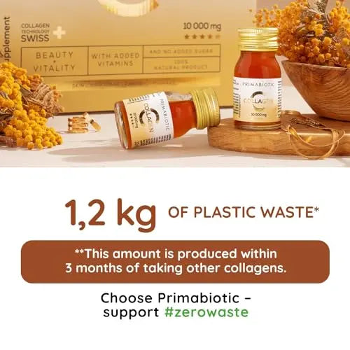 Primabiotic Collagen - Collagen Pack 30 Bottles 30 ml - High Collagen Content [10,000 mg] - AB Mystery