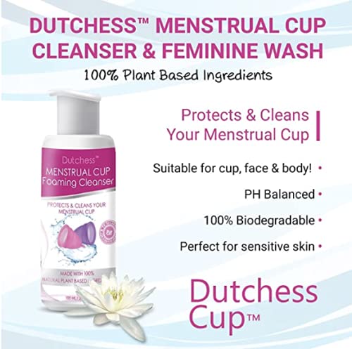 Dutchess Menstrual Cup Foaming Cleanser (3.4 oz) - Suitable for Silicone Menstrual Cups - AB Mystery