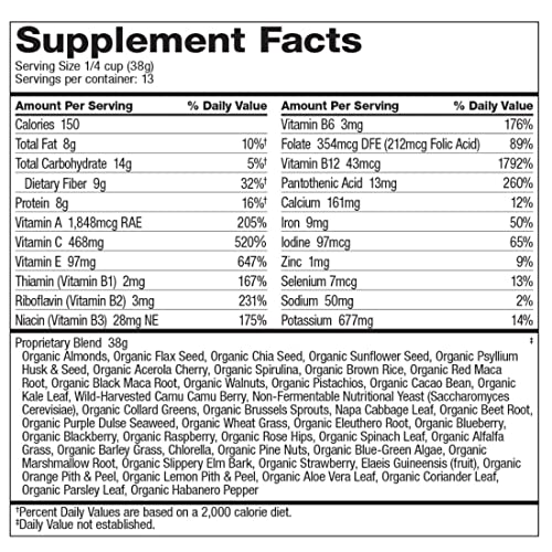 Dr. Schulze's SuperFood Ultra | Organic Super Food Powder | Vitamin B Complex and 520% - AB Mystery