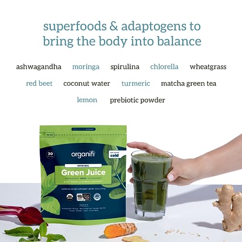 Organifi Green Juice and Red Juice Bundle - 30 Day Supply - Delicious, Refreshing Organic - AB Mystery
