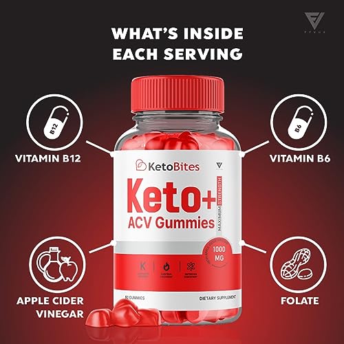 (2 Pack) Keto Bites ACV Gummies, KetoBites Keto ACV Gummies Advanced Weight Loss