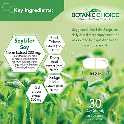 Botanic Choice Natural Menopause Hot Flash Relief Balance Supplement for Women - Powerful Herbal Blend - AB Mystery