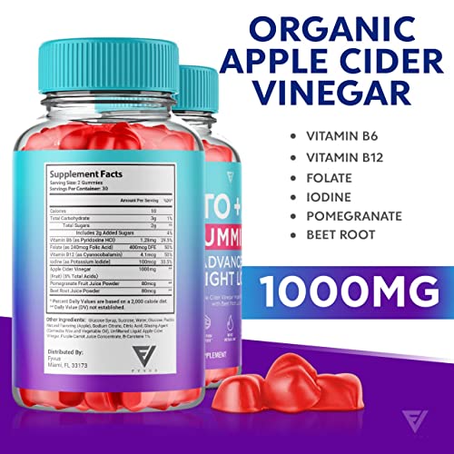 (2 Pack) Keto ACV Gummies Advanced Weight Loss, ACV Keto Gummies Fat Apple Cider