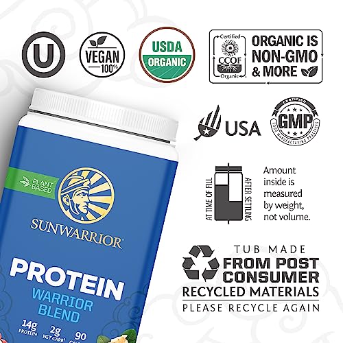 Sunwarrior Vegan Protein Powder Organic Plant-Based Protein | BCAA Amino Acids Hemp - AB Mystery
