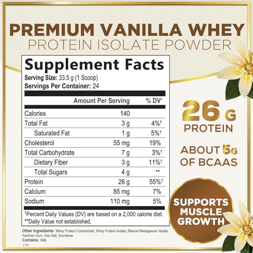 Hello Lovely! Whey Protein Powder, Vanilla Flavored Whey Isolate with 26g Protein - AB Mystery