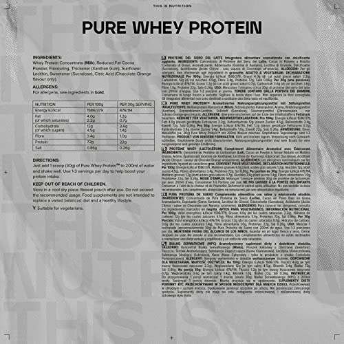 Bulk Pure Whey Protein Powder Shake, Tiramisu, 1 kg, Packaging May Vary Bulk