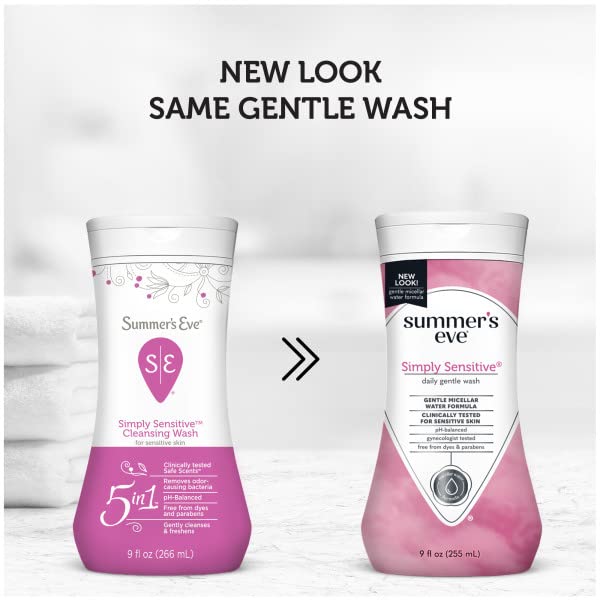 Summer's Eve Cleansing Wash, Simply Sensitive, 9 Fl Oz (Pack of 3) - AB Mystery