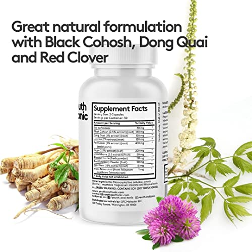 Youth & Tonic Water Retention Pills for Women and Hormone Balance Capsules for Swelling & Loss - AB Mystery