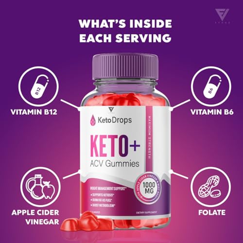 (5 Pack) Keto Drops ACV Gummies, Ketodrops Keto ACV Gummies Advanced Weight Loss